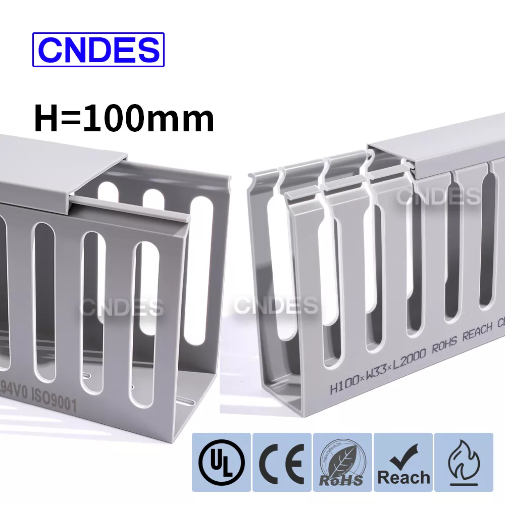 100 mm magas nyitott nyílású PVC burkolatú kábelcsatorna