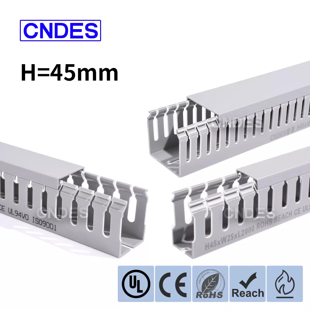 45 mm magas hornyolt PVC huzal fedőcsatorna