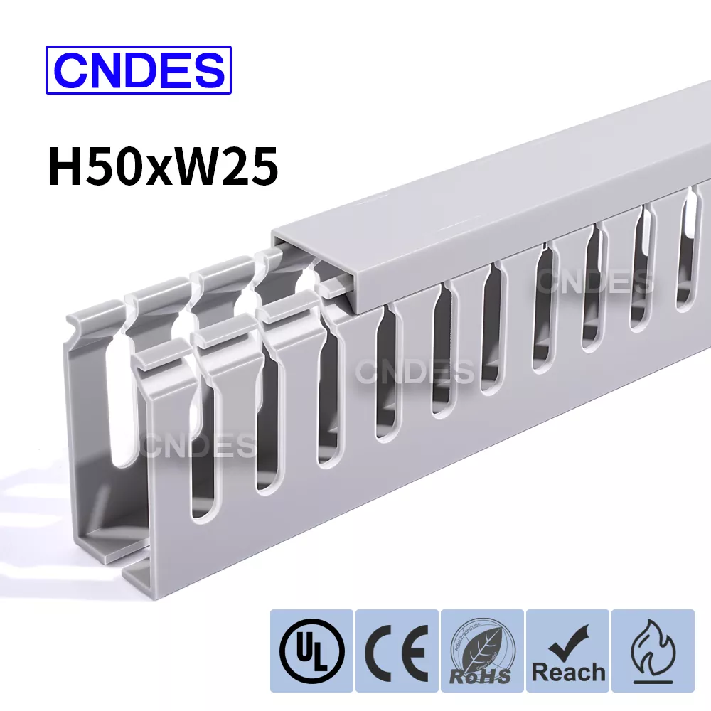 50×25 mm-es hornyolt PVC elektromos szekrény csatorna