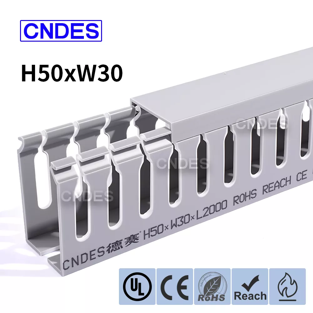 50×30-as hornyolt PVC-kábelszervező csatorna