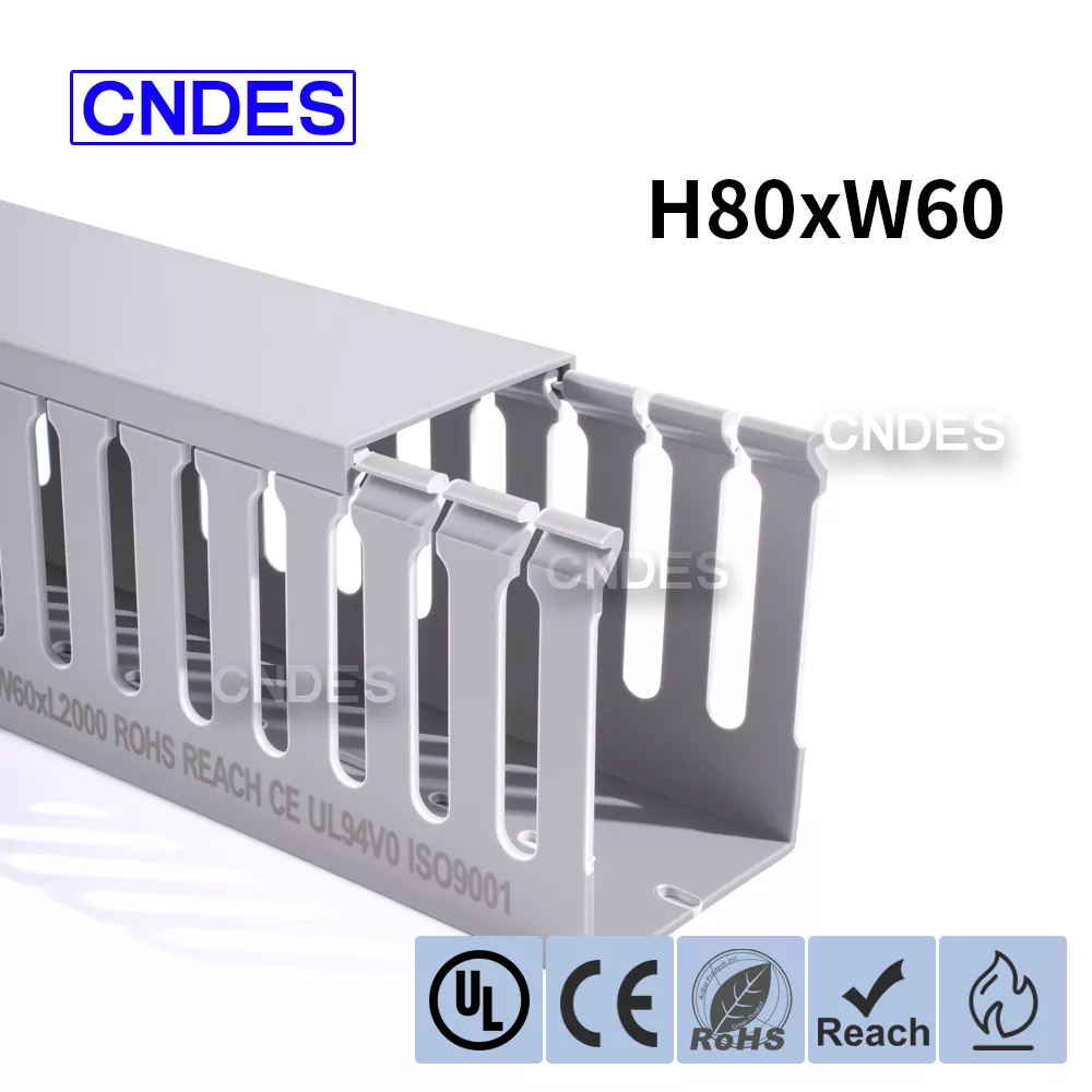 80×60 listás hornyolt PVC vezetékcsatorna