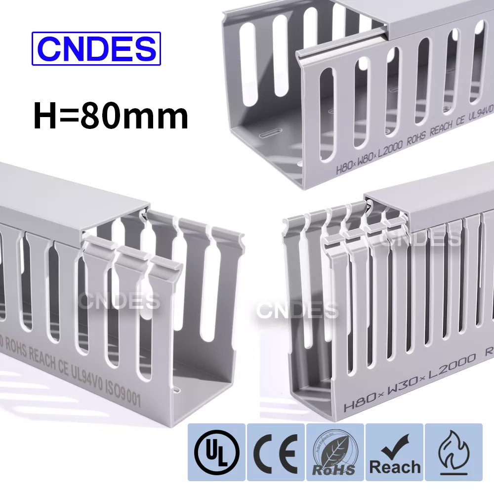 80 magasságú hornyolt PVC automatizálási kábelcsatorna