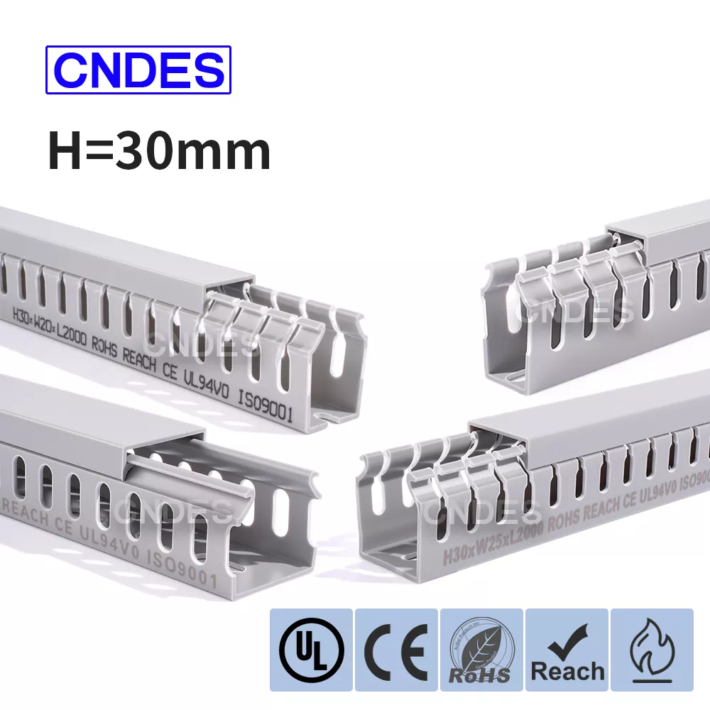 30 mm magas hornyolt PVC kábelvezető csatorna