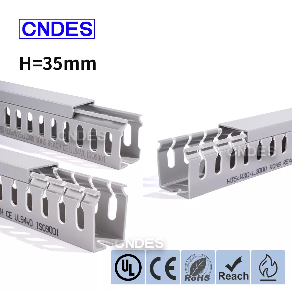 35 mm magas hornyolt PVC huzalvezető csatorna